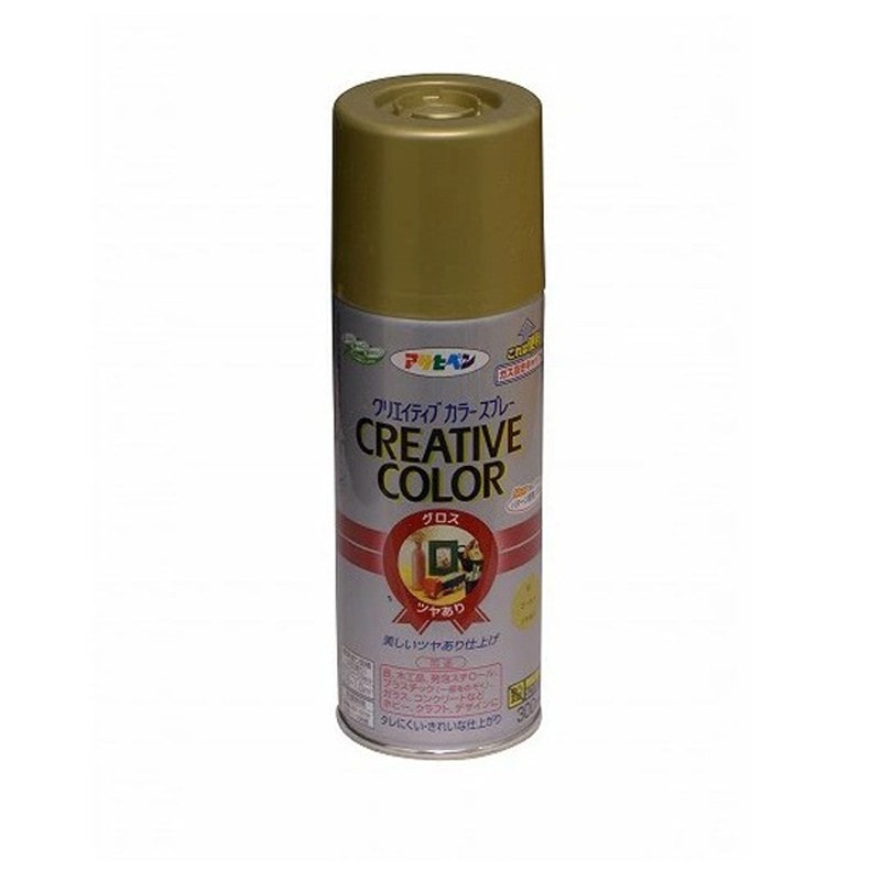 アサヒペン 901459 クリエイティブカラースプレー 300mL ゴールド 1個（ご注文単位1個）【直送品】