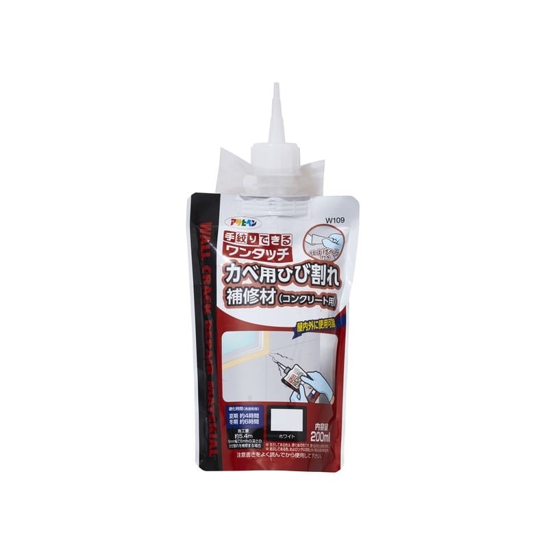 アサヒペン 9019326 ワンタッチ カベ用ひび割れ補修材 200ml WH 1個（ご注文単位1個）【直送品】
