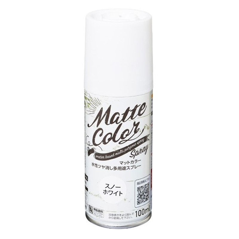 アサヒペン 9019438 水性多用途マットカラースプレースノーWH100ml 1個（ご注文単位1個）【直送品】