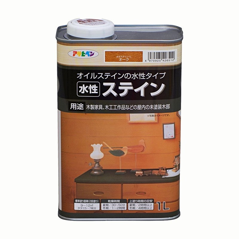 アサヒペン 9010521 水性ステイン 1L オーク 1個(ご注文単位1個)【直送品】