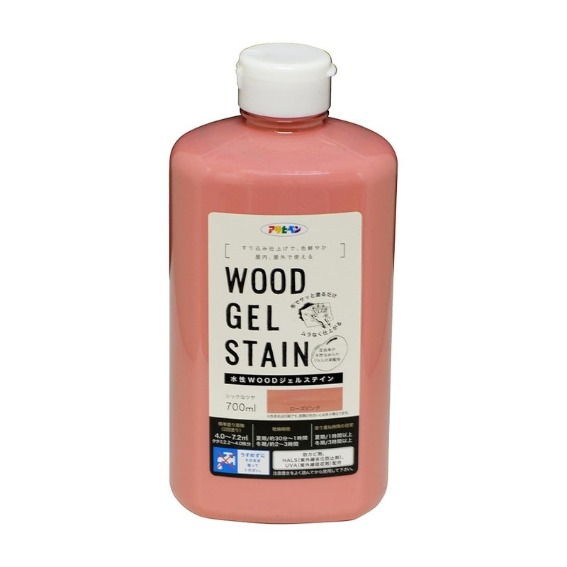 アサヒペン 9018156 水性WOODジェルステイン700ML ローズピンク 1個（ご注文単位1個）【直送品】