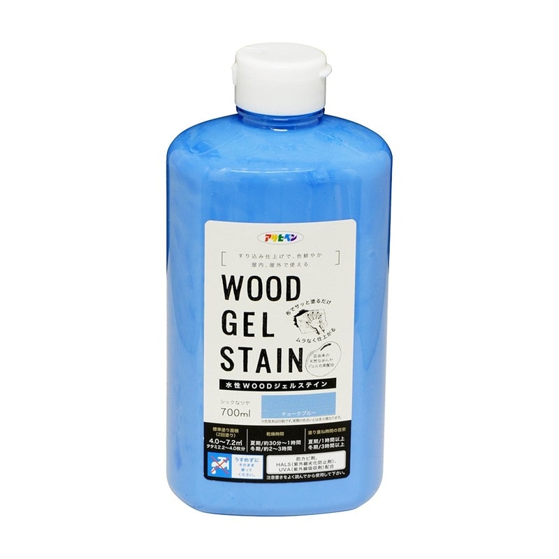 アサヒペン 9018161 水性WOODジェルステイン700ML チョークBL 1個（ご注文単位1個）【直送品】