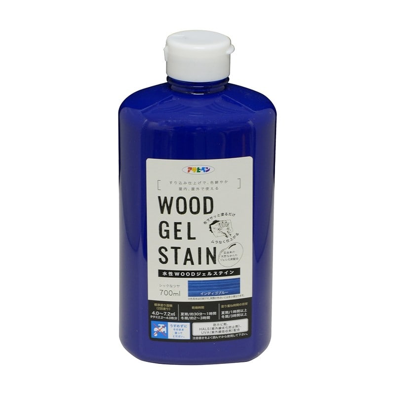 アサヒペン 9018162 水性WOODジェルステイン700MLインディゴBL 1個（ご注文単位1個）【直送品】