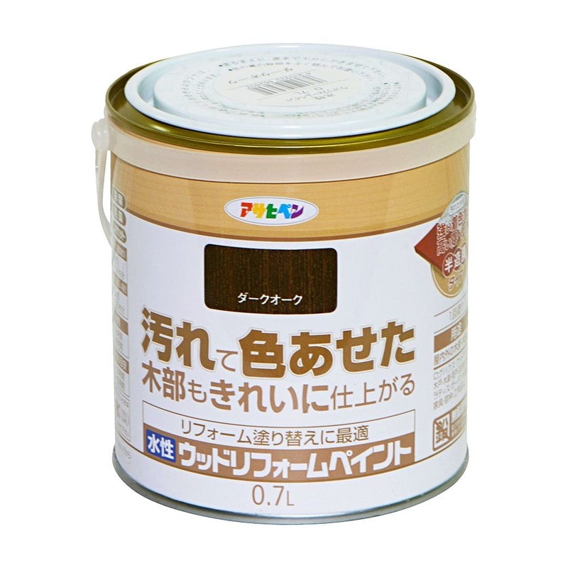 アサヒペン 9018117 水性ウッドリフォームペイント 0.7L Dオーク 1個(ご注文単位1個)【直送品】