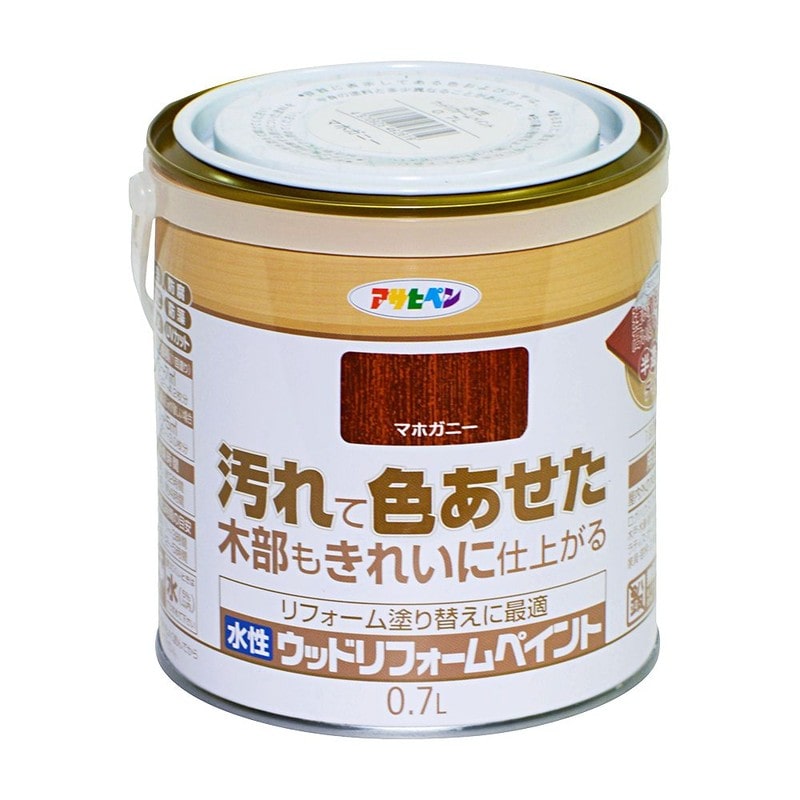 アサヒペン 9018118 水性ウッドリフォームペイント 0.7L マホガニー 1個(ご注文単位1個)【直送品】