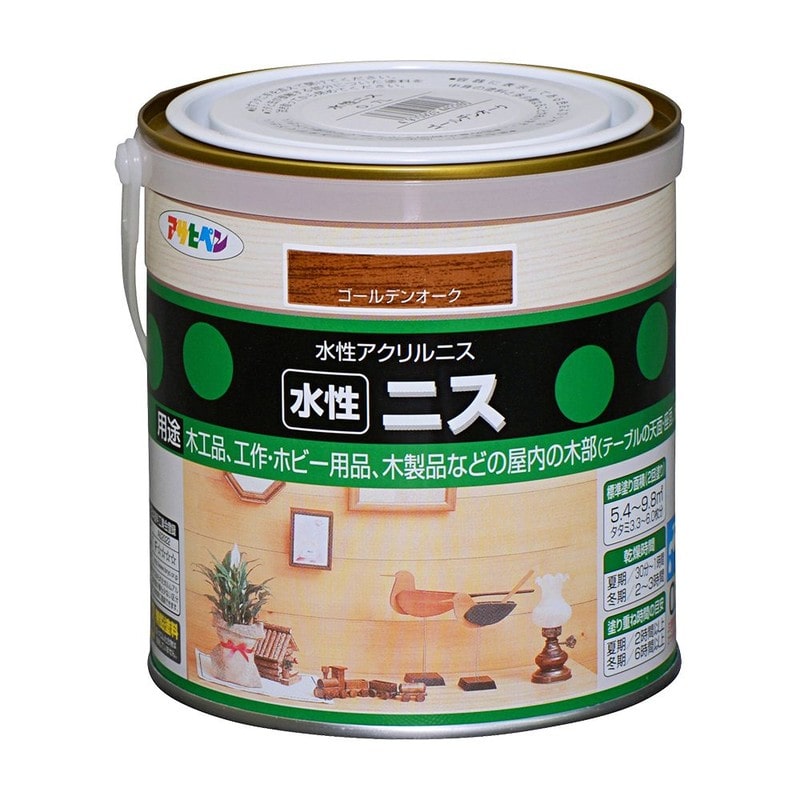アサヒペン 9010398 水性ニス 0.7L ゴールデンオーク 1個（ご注文単位1個）【直送品】