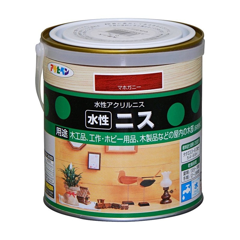アサヒペン 9010401 水性ニス 0.7L マホガニー 1個（ご注文単位1個）【直送品】