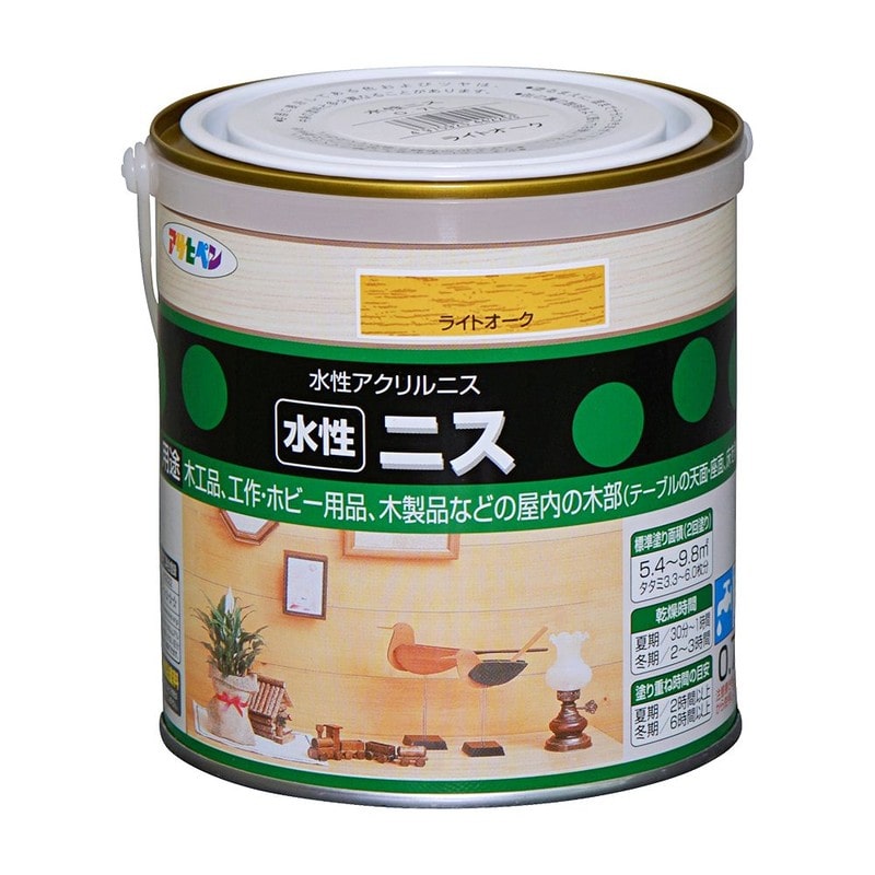 アサヒペン 9010402 水性ニス 0.7L ライトオーク 1個（ご注文単位1個）【直送品】