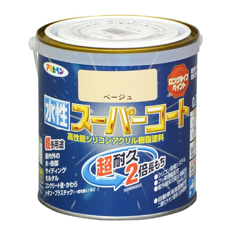 アサヒペン 900006 水性スーパーコート 0.7L ベージュ 1個（ご注文単位1個）【直送品】