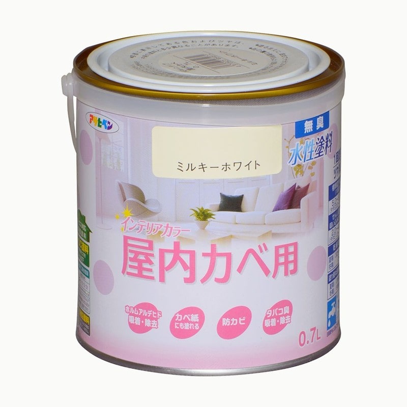 アサヒペン 9017613 NEW水性インテリアカラー屋内カベ0.7L NWH 1個（ご注文単位1個）【直送品】