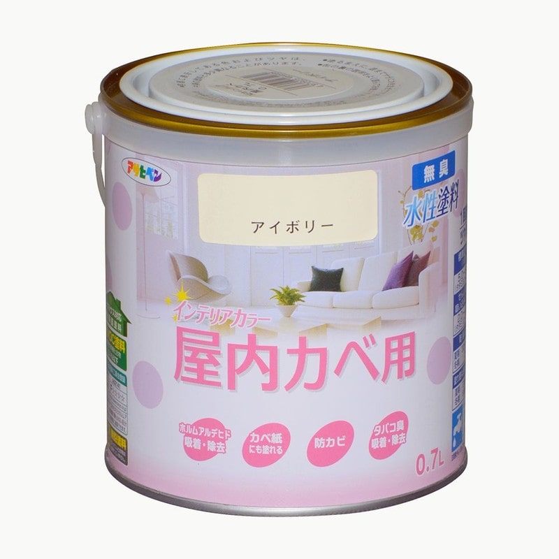 アサヒペン 9017614 NEW水性インテリアカラー屋内カベ 0.7L IV 1個（ご注文単位1個）【直送品】