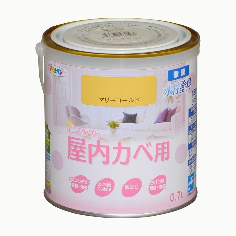 アサヒペン 9017636 NEW水性インテリアカラー屋内カベ0.7LマリーG 1個（ご注文単位1個）【直送品】