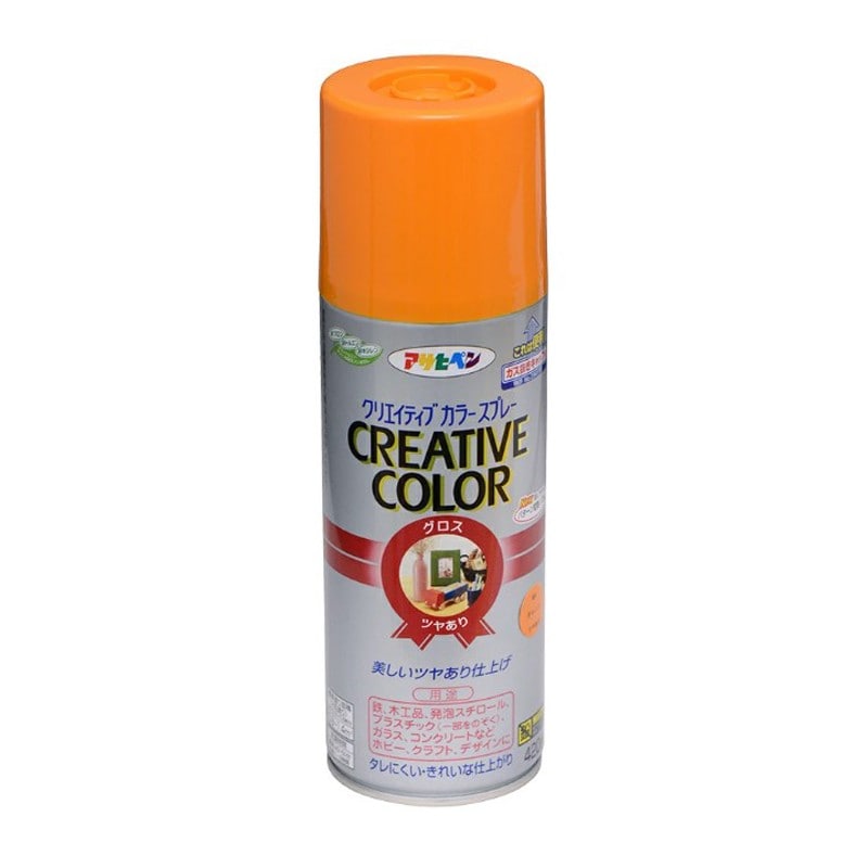 アサヒペン 9010071 クリエイティブカラースプレー 420mL オレンジ 1個（ご注文単位1個）【直送品】
