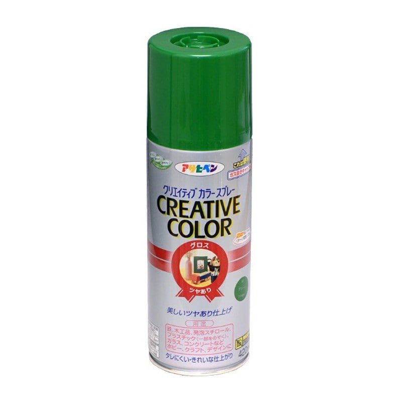 アサヒペン 9010073 クリエイティブカラースプレー 420mL グリーン 1個（ご注文単位1個）【直送品】