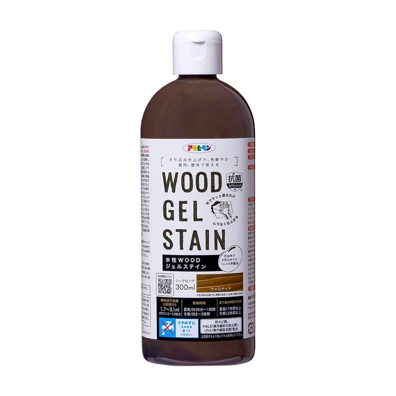 アサヒペン 9018153 水性WOODジェルステイン300ML ウォルナット 1個（ご注文単位1個）【直送品】
