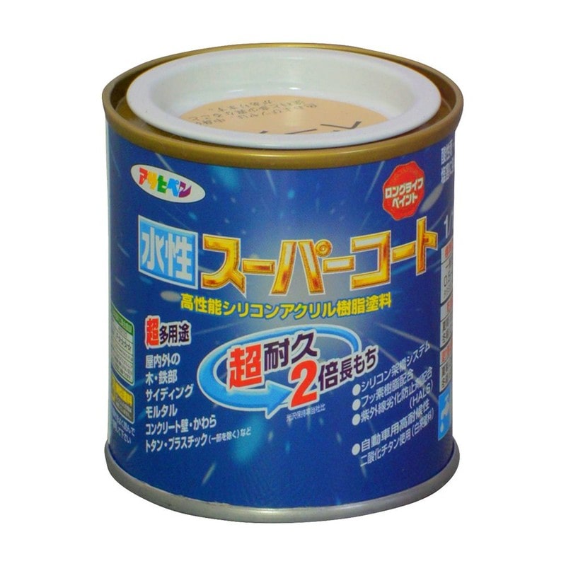 アサヒペン 9011422 水性スーパーコート 1/12L ベージュ 1個（ご注文単位1個）【直送品】