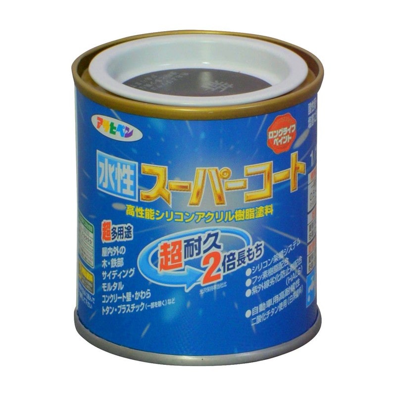 アサヒペン 9011429 水性スーパーコート 1/12L 新茶 1個(ご注文単位1個)【直送品】