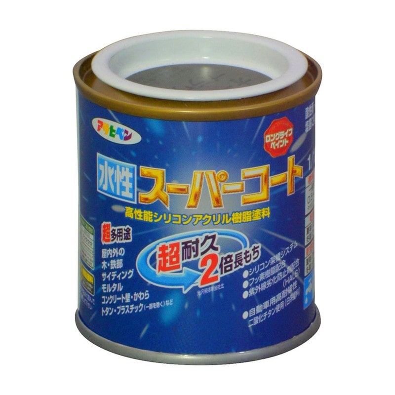 アサヒペン 9011435 水性スーパーコート 1/12L オータムブラウン 1個(ご注文単位1個)【直送品】