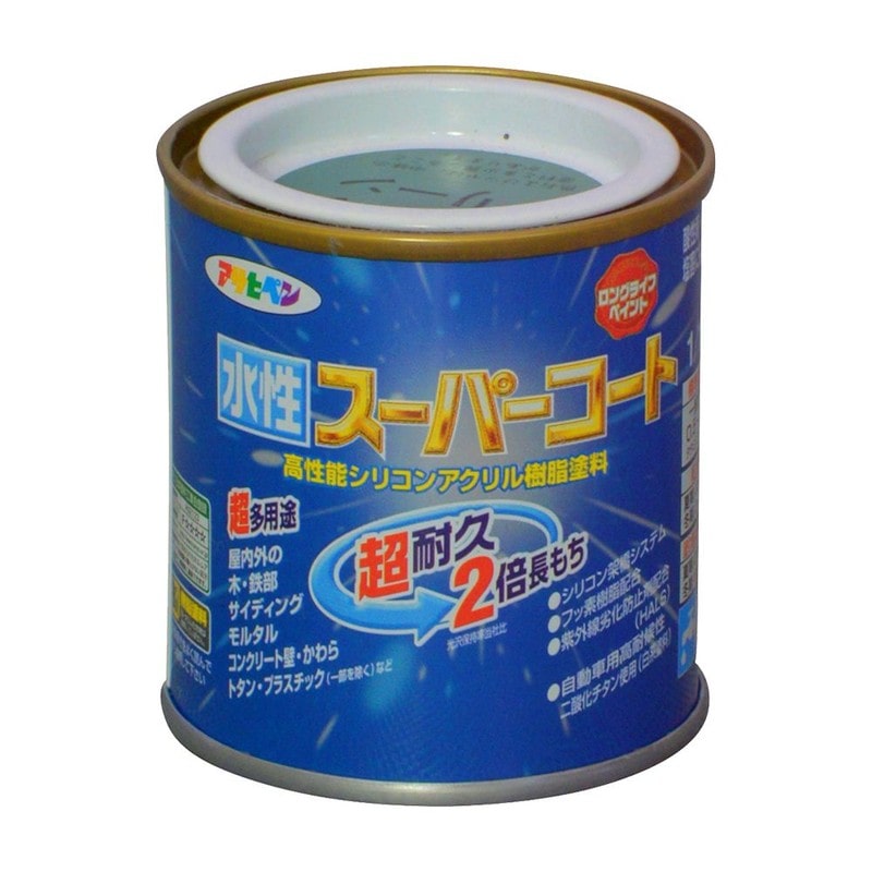 アサヒペン 9011438 水性スーパーコート 1/12L ヘリテージグリーン 1個(ご注文単位1個)【直送品】