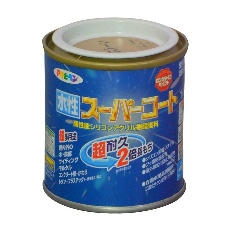 アサヒペン 9011443 水性スーパーコート 1/12L サンドストーン 1個(ご注文単位1個)【直送品】