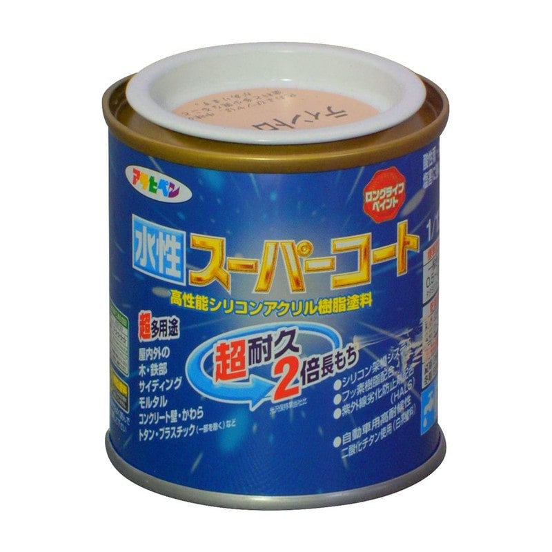アサヒペン 9011445 水性スーパーコート 1/12L ティントローズ 1個(ご注文単位1個)【直送品】
