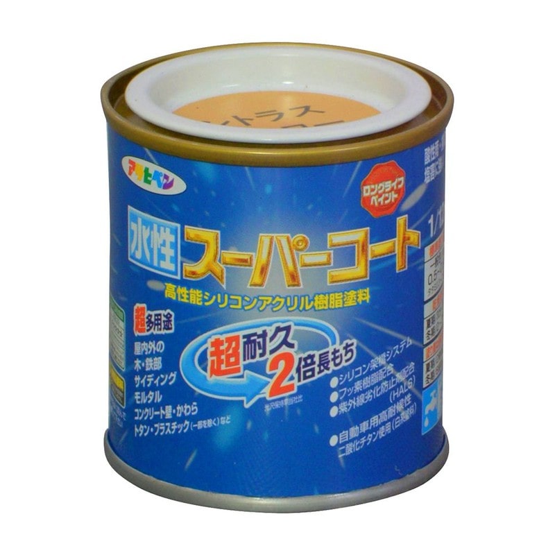 アサヒペン 9011450 水性スーパーコート 1/12L シトラスイエロー 1個(ご注文単位1個)【直送品】