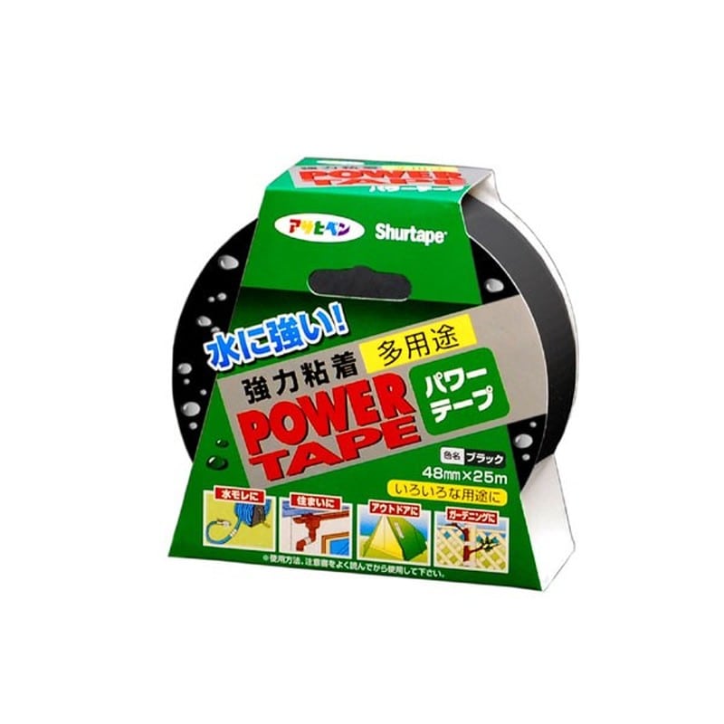 アサヒペン 901283 パワーテープ 25m ブラック T253 1個(ご注文単位1個)【直送品】