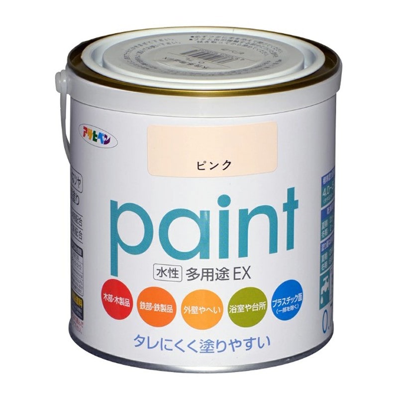 アサヒペン 9017327 水性多用途EX 0.7L ピンク 1個(ご注文単位1個)【直送品】