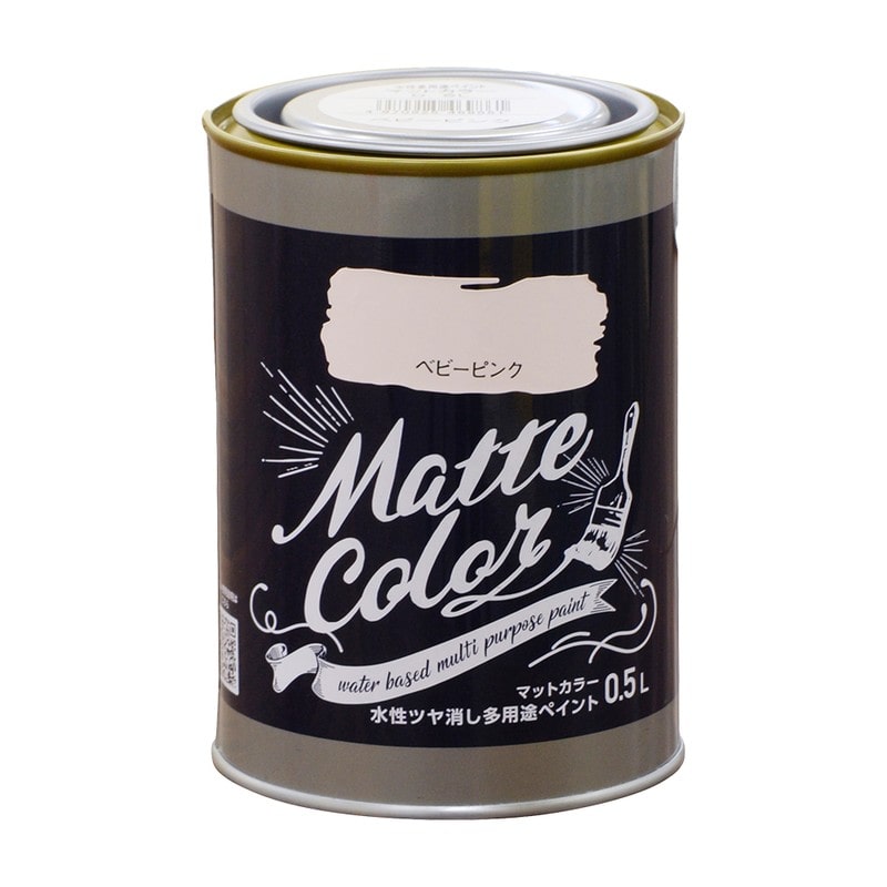 アサヒペン 9018614 水性多用途ペイントマットカラー0.5L ベビーPK 1個（ご注文単位1個）【直送品】