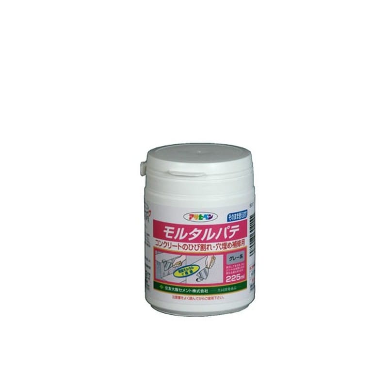 アサヒペン 901019 モルタルパテ 225ml グレー系 S017 1個(ご注文単位1個)【直送品】