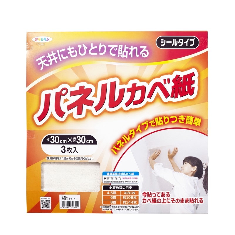 アサヒペン 9019482 天井用パネルカベ紙 3枚入り TP-6 1個（ご注文単位1個）【直送品】