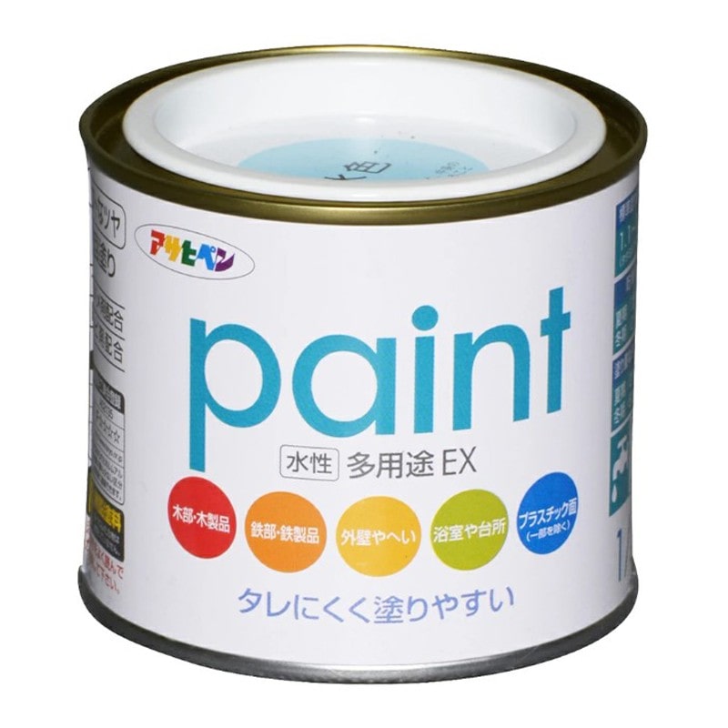 アサヒペン 9017312 水性多用途EX 1/5L 水色 1個(ご注文単位1個)【直送品】