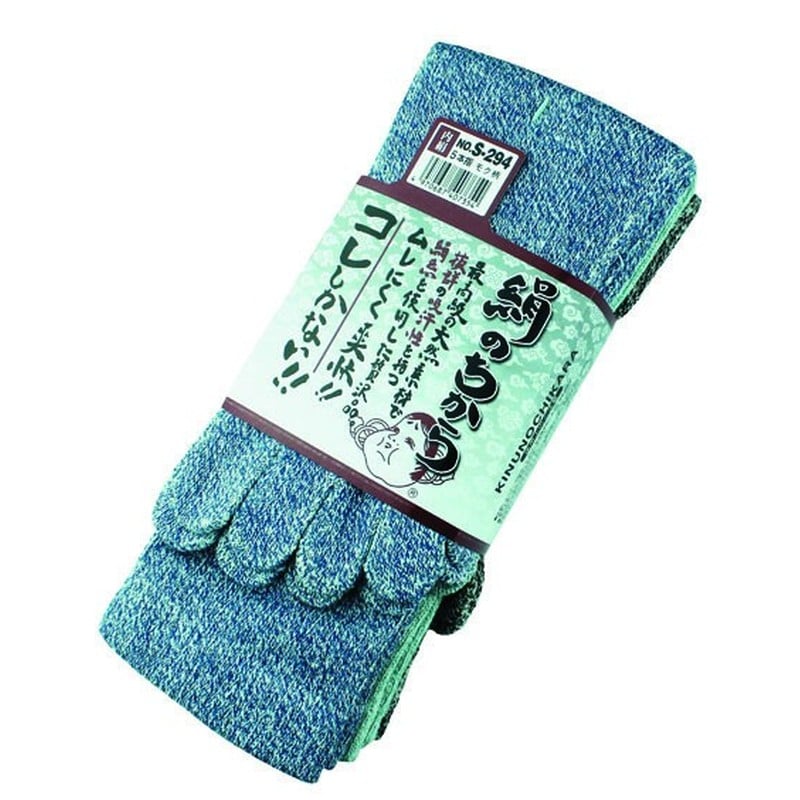 おたふく手袋 2112153 絹のちから 5本指 3足組 モク S-294 1個(ご注文単位1個)【直送品】