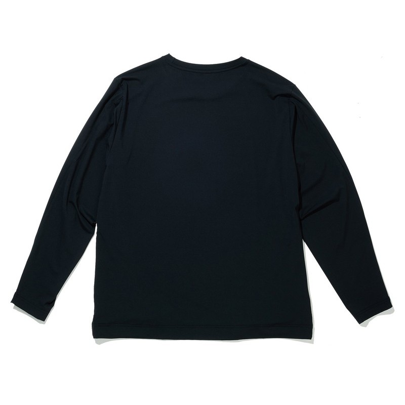 おたふく手袋 2118135 ロングスリーブ クルーネックシャツ BK Lサイズ JW-742 1個(ご注文単位1個)【直送品】