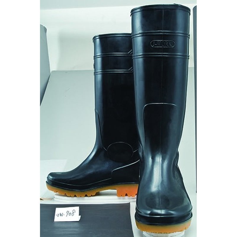 おたふく手袋 2110605 ロングタイプ耐油長靴 27.0 黒 JW-708 1個（ご注文単位1個）【直送品】
