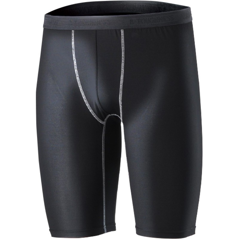 おたふく手袋 2110680 パワーストレッチ ハーフパンツ L 黒 JW-630 1個（ご注文単位1個）【直送品】