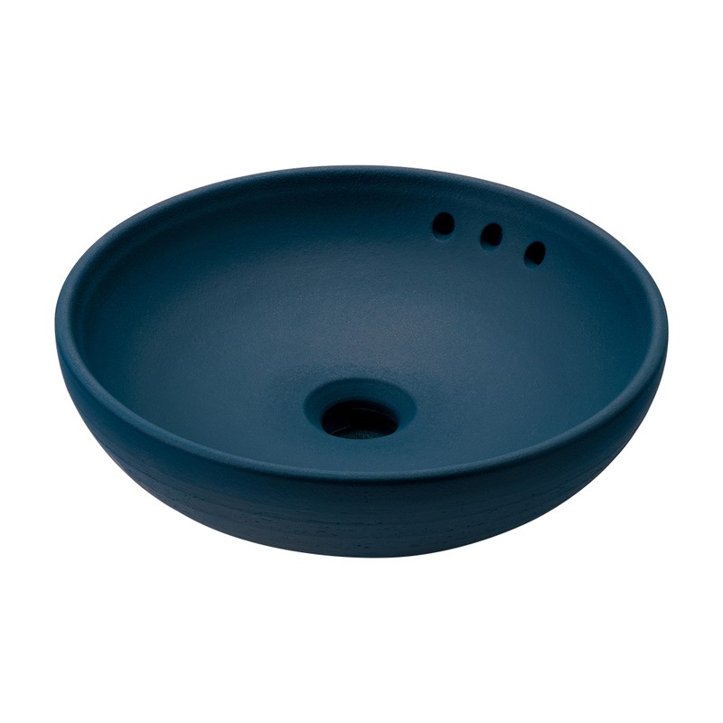 カクダイ 2236211 丸型手洗器 留紺 493-269-B 1個（ご注文単位1個）【直送品】