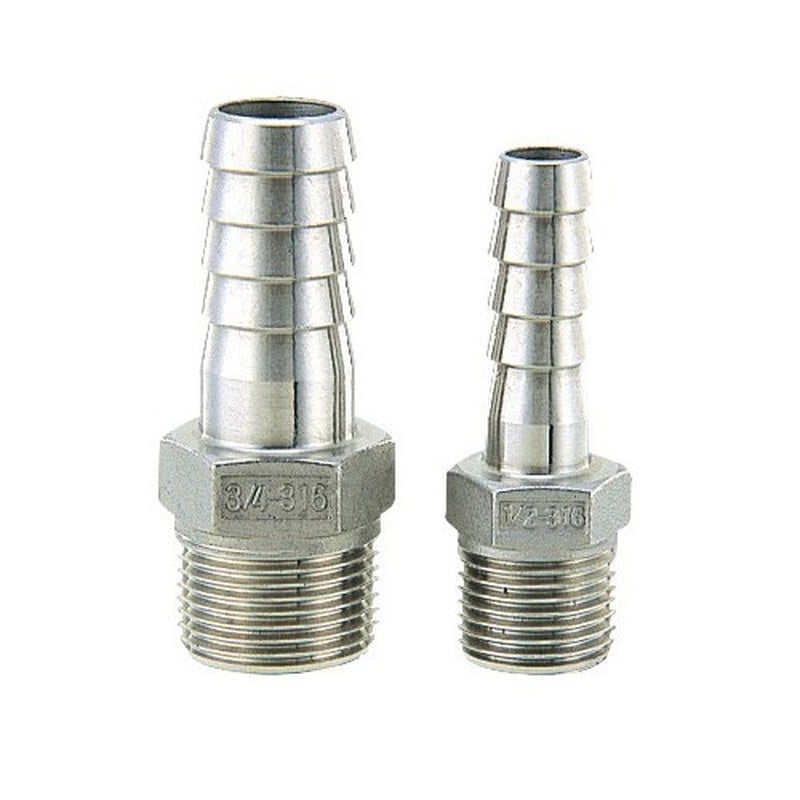 カクダイ 2223938 6489-1/4×8 ステンレスホースニップル #6489-1/4X8 1個(ご注文単位1個)【直送品】
