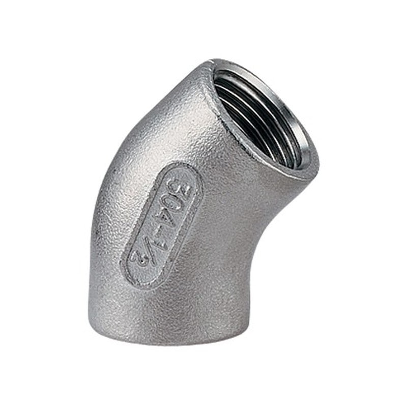 カクダイ 2223804 ステンレス45°エルボ #647-011-20 1個（ご注文単位1個）【直送品】