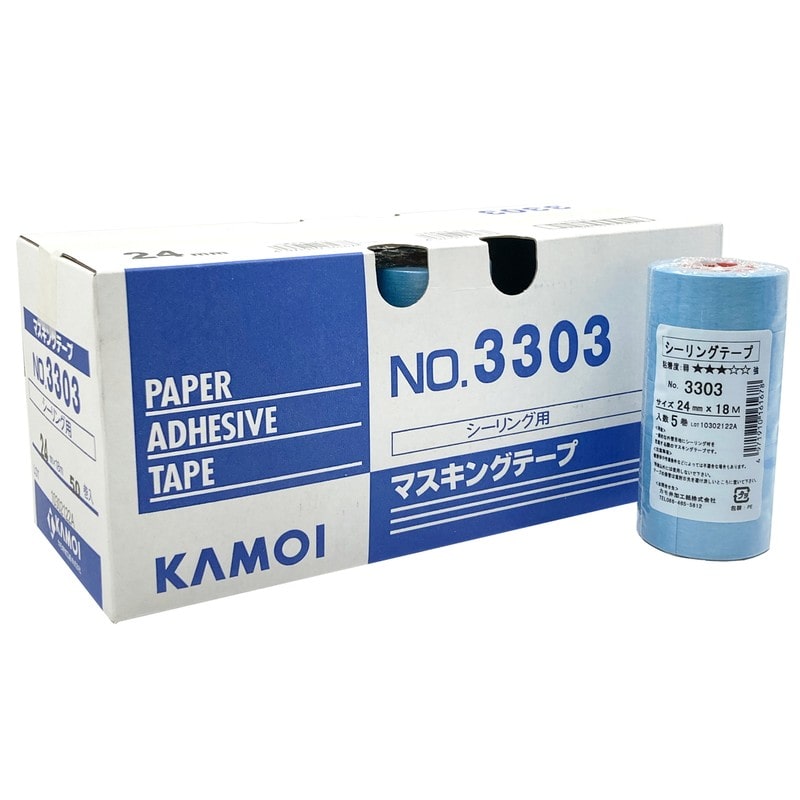 カモ井加工紙 9035007 シーリング用マスキングテープ 24mm×18m #161838 1個（ご注文単位1個）【直送品】