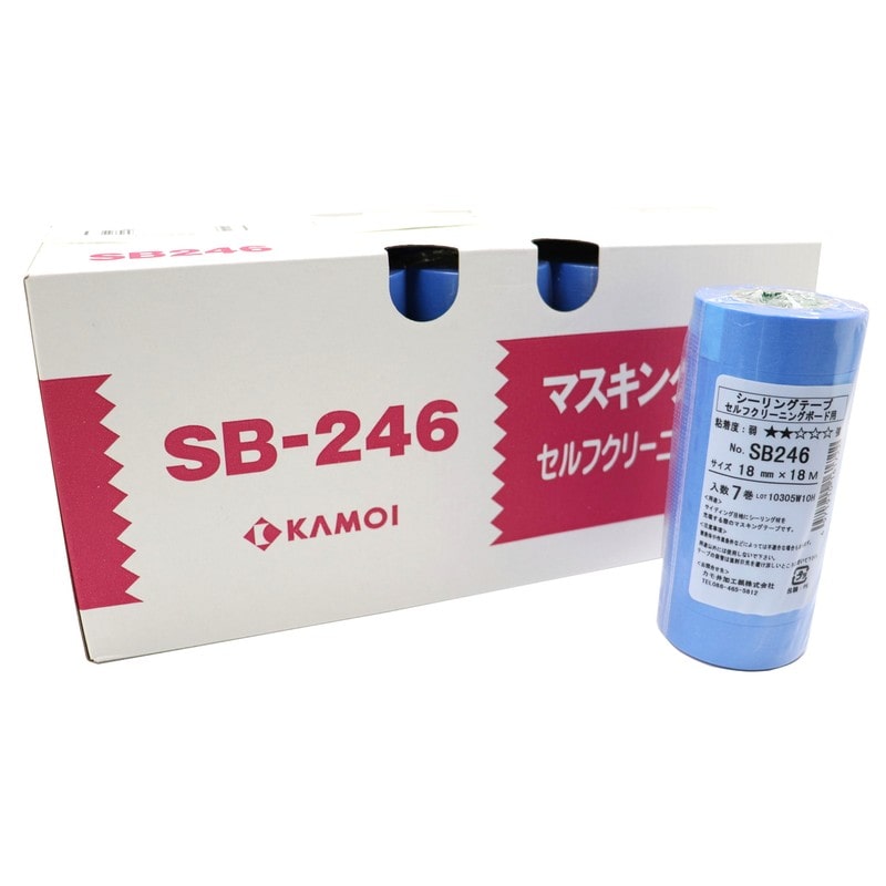 カモ井加工紙 9035049 マスキングテープNo.SB246 18mm×18m #161876 1個（ご注文単位1個）【直送品】