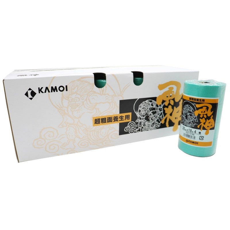 カモ井加工紙 9035080 超粗面養生用マスキングテープ風神 30mm×18m #162811 1個（ご注文単位1個）【直送品】