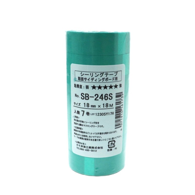 カモ井加工紙 9034915 粗面サイディングボードマスキング 18mm×18m #161739 1個（ご注文単位1個）【直送品】