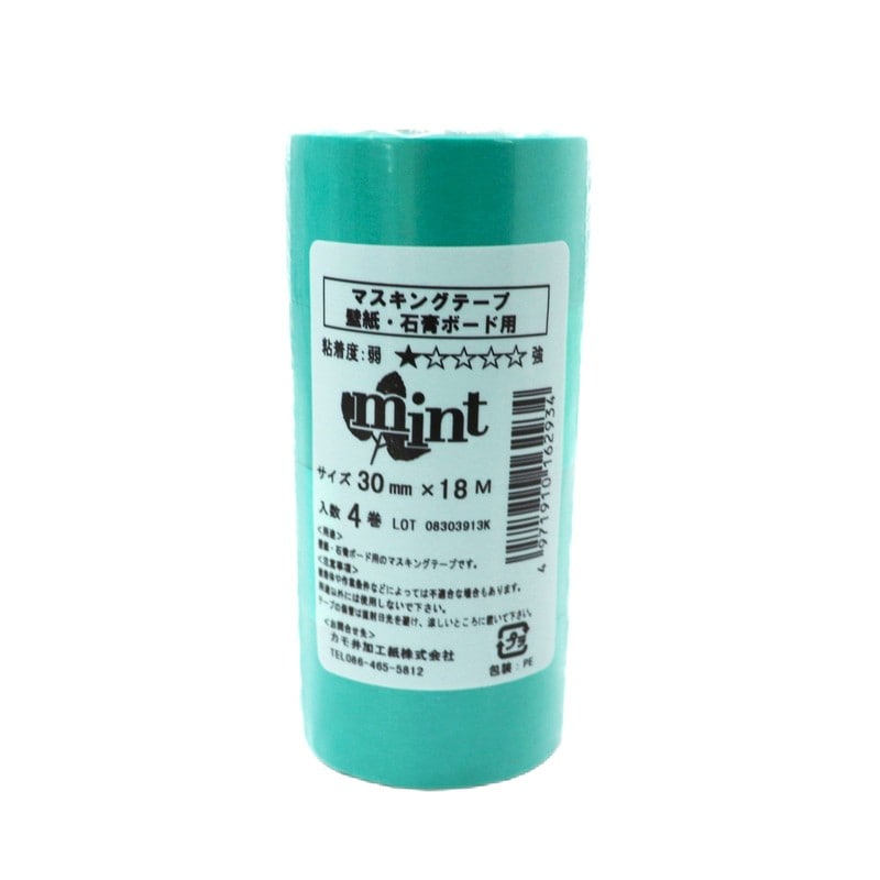 カモ井加工紙 9033065 MINT30-4 マスキングミント 30mm 4P 1個（ご注文単位1個）【直送品】