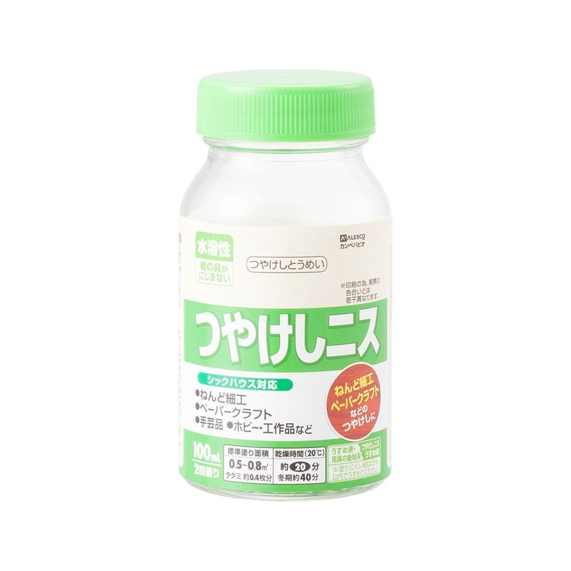 カンペハピオ 9001984 水溶性つやけしニスA つやけしとうめい 100ML #00757654102100 1個（ご注文単位1個）【直送品】