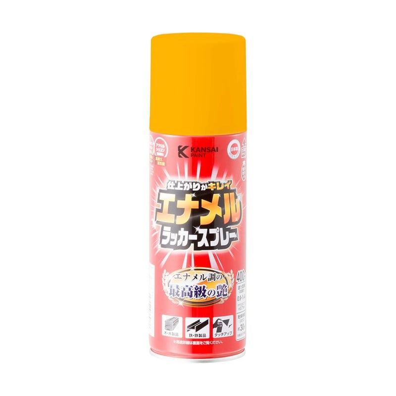 カンペハピオ 9025100 エナメルラッカSP イエロー 400ML 1個（ご注文単位1個）【直送品】