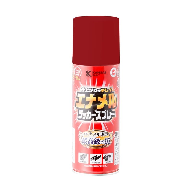 カンペハピオ 9025104 エナメルラッカSP レッド 400ML 1個（ご注文単位1個）【直送品】