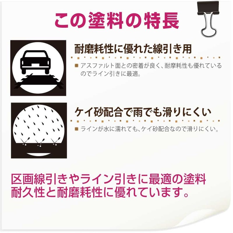 カンペハピオ 9001615 パーキングライン 白 2k #00497650013021 1個(ご注文単位1個)【直送品】