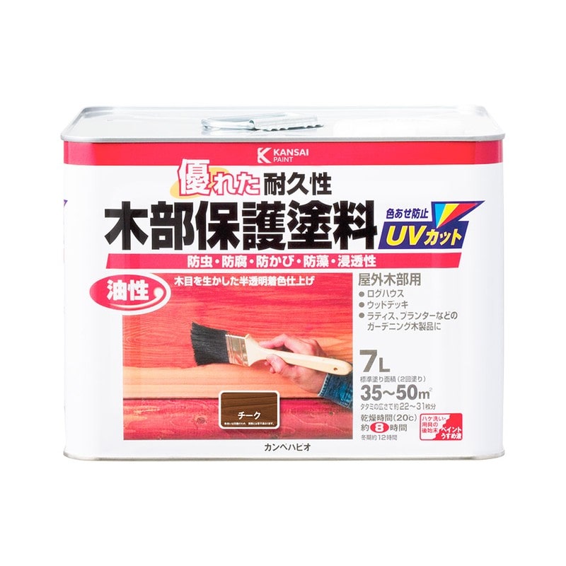 カンペハピオ 9001656 油性木部保護塗料 チーク 7L #00237643511070 1個(ご注文単位1個)【直送品】