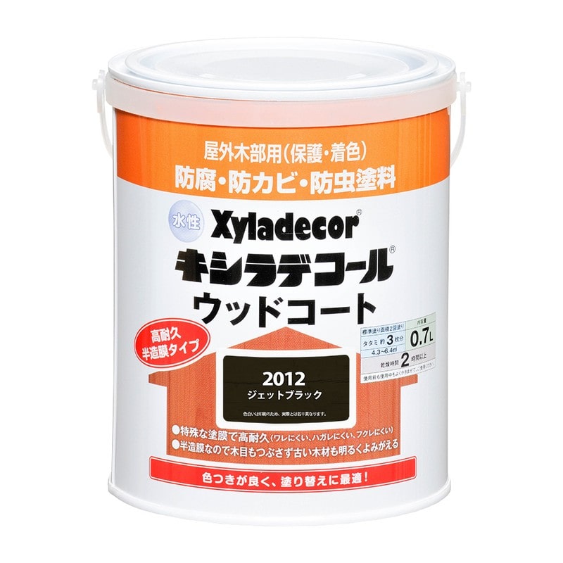 カンペハピオ 9001865 水性キシラデコールウッドコートジェットBK0.7L #00097670370000 1個（ご注文単位1個）【直送品】